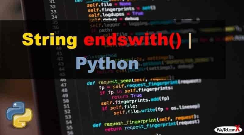 Python – La méthode String endswith
