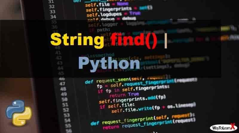 Python – La méthode String find