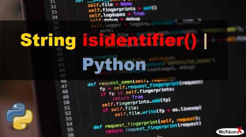 Python – La méthode String isidentifier