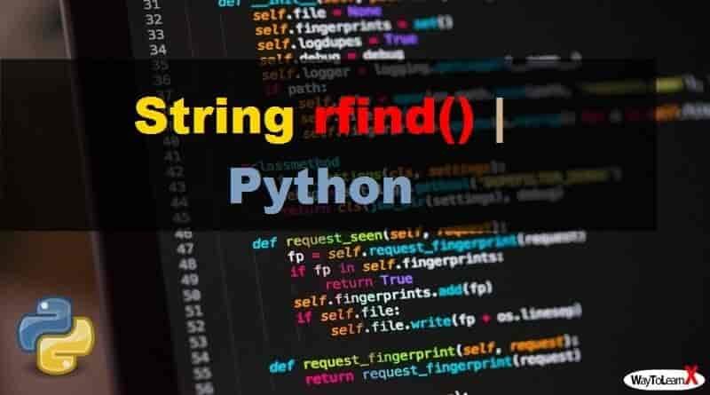 Python – La méthode String rfind