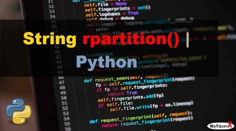 Python – La méthode String rpartition