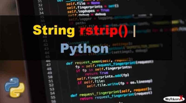 Python – La Méthode String Rstrip() - WayToLearnX