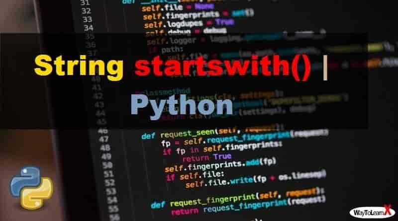 Python – La méthode String startswith