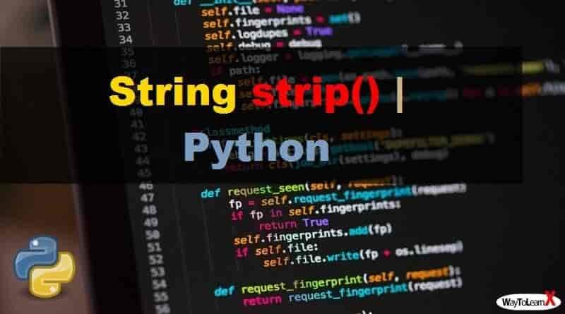 Python – La méthode String strip