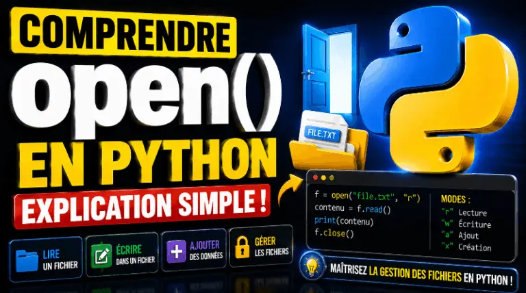 Fonction open() – Python - WayToLearnX