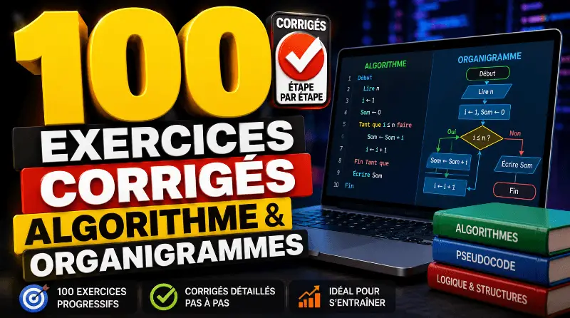 100-exercices-corriges-en-algorithme-avec-les-organigrammes